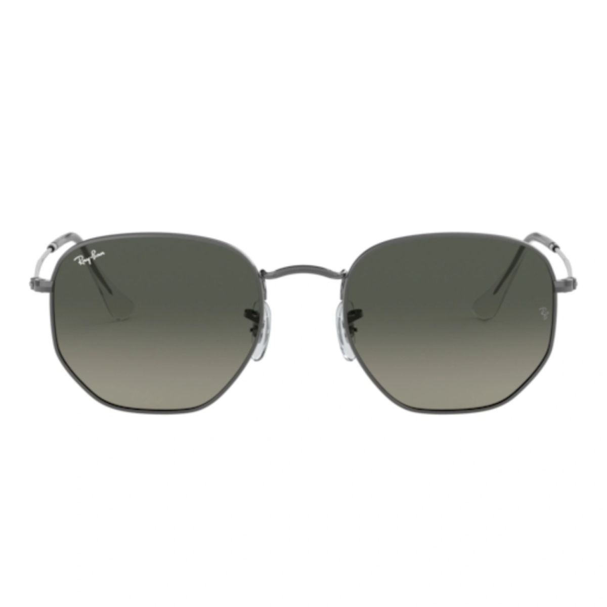 ROUND METAL HEXAGONAL PLATEADO GRIS DEGRADE