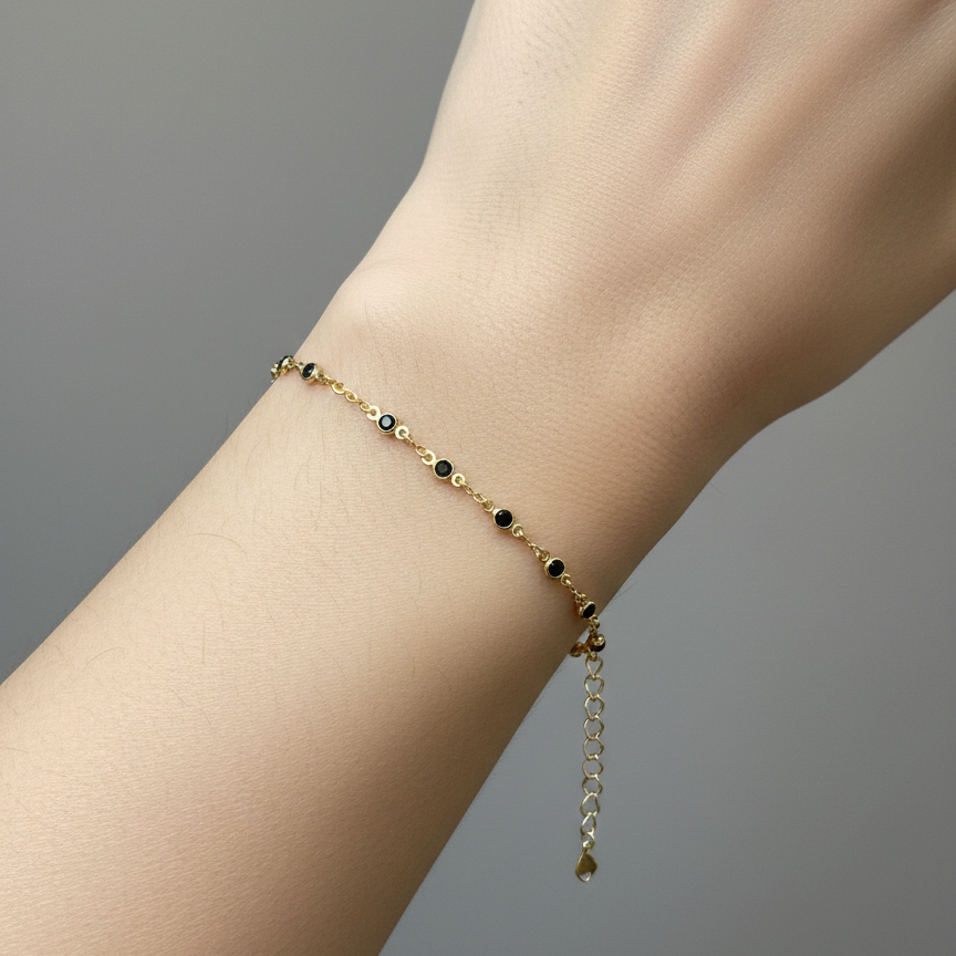 Pulsera piedras negras